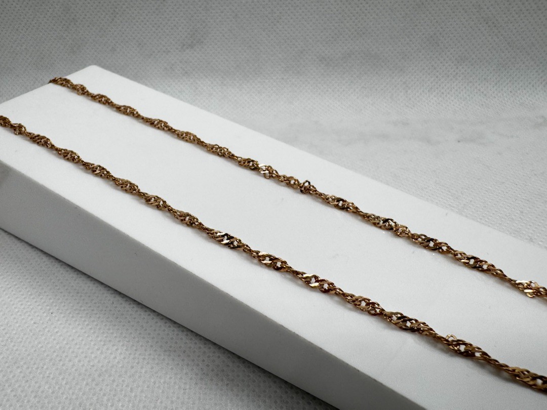 ЦЕПЬ ПУСТОТЕЛАЯ Сингапур (Au 585)