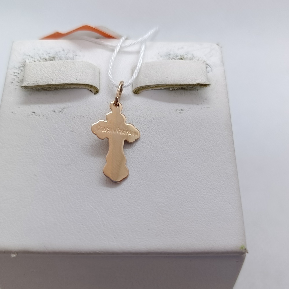 ПОДВЕСКА КРЕСТ БЕЗ КАМНЯ (Au 585)