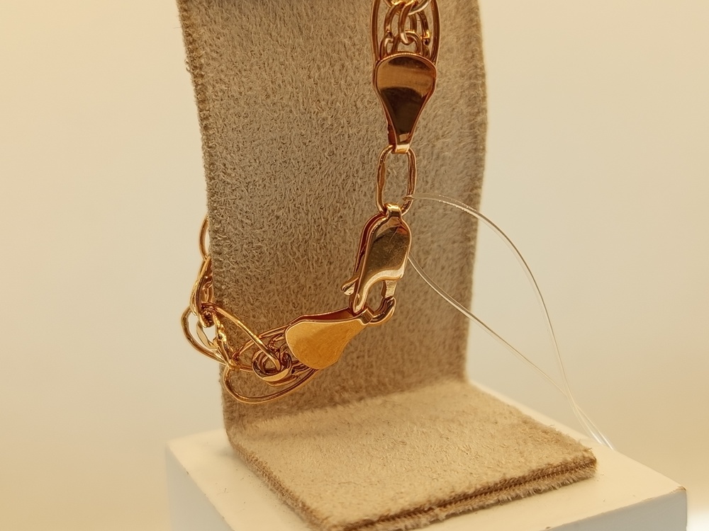 БРАСЛЕТ ПУСТОТЕЛЫЙ Нона-бисмарк (Au 585)