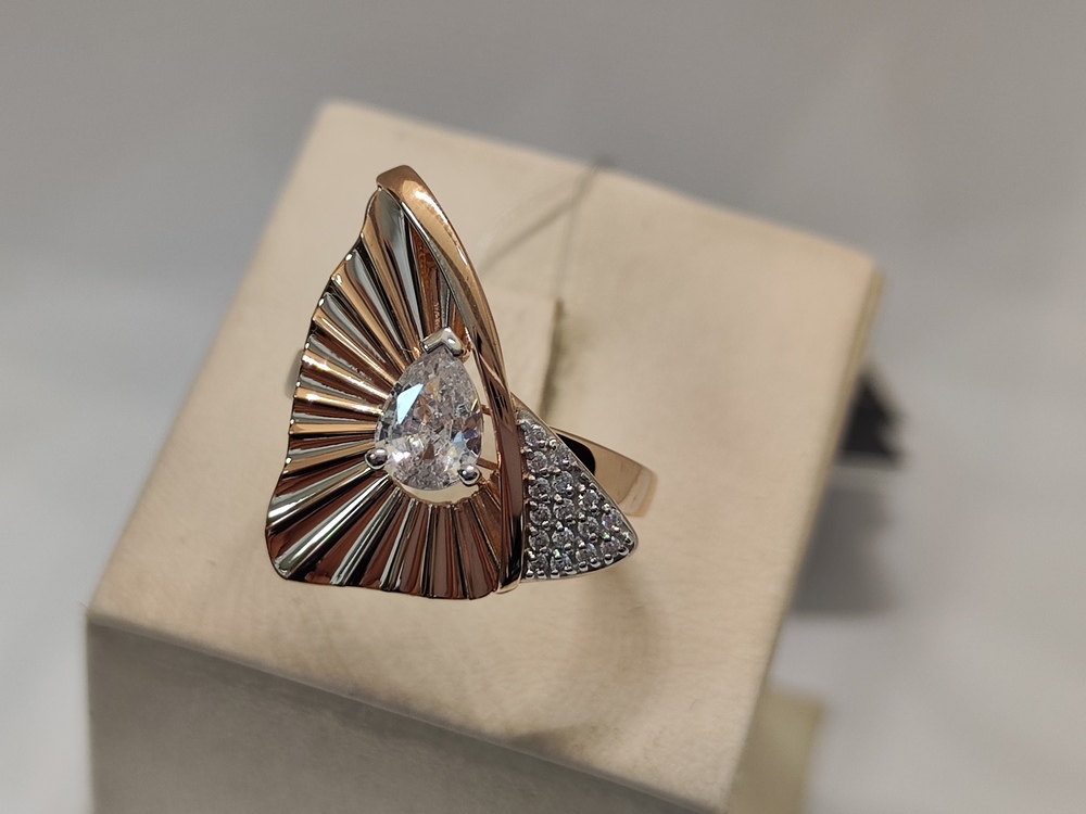 КОЛЬЦО С КАМНЯМИ (Au 585)