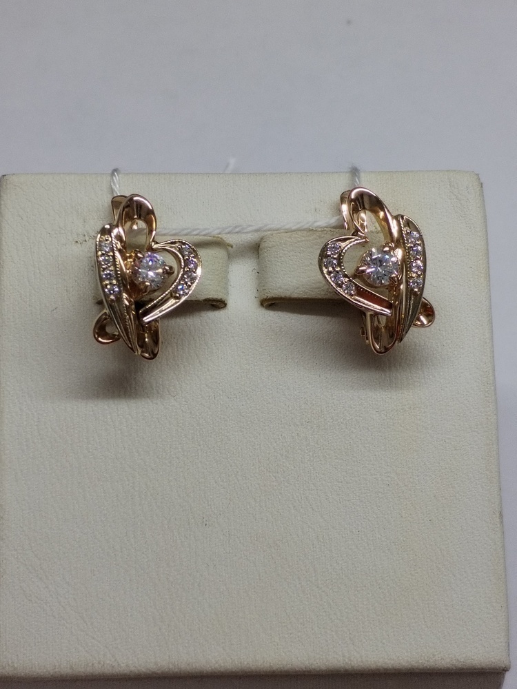 СКМИ585 СЕРЬГИ С КАМНЯМИ (Au 585)