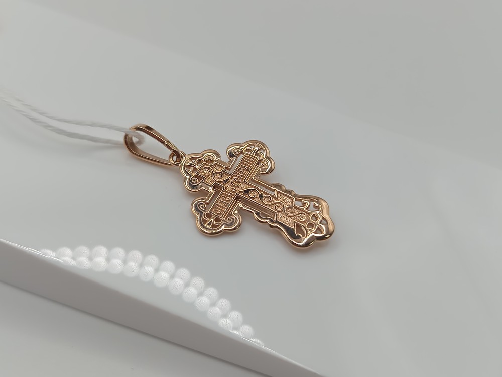 ПОДКБК585 ПОДВЕСКА КРЕСТ БЕЗ КАМНЯ (Au 585)