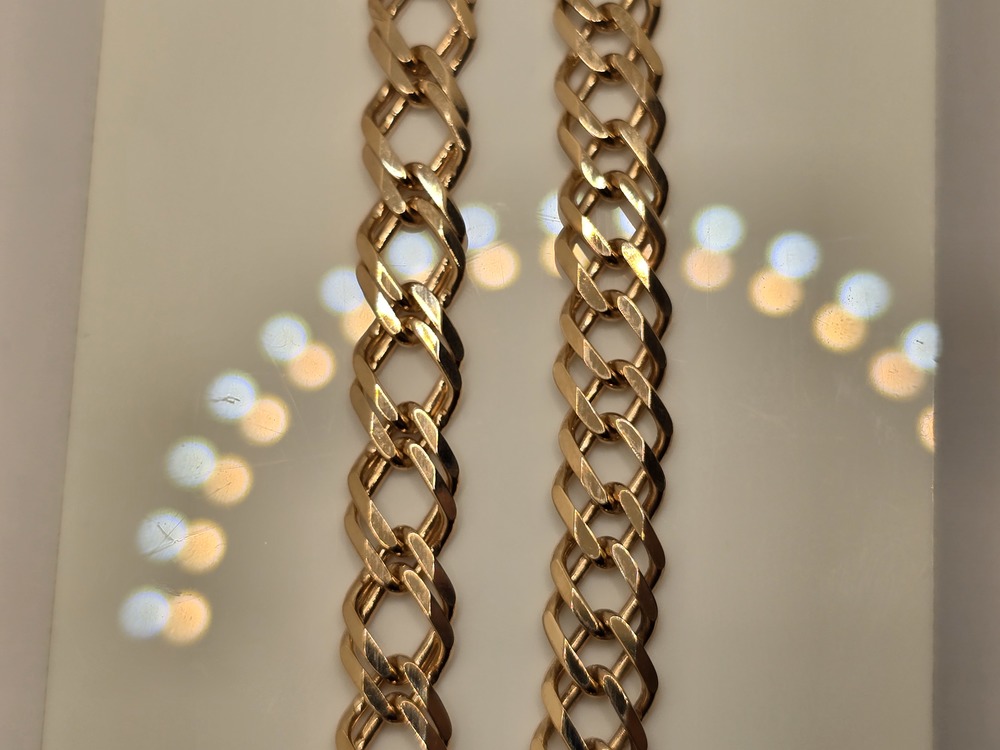 БРАСЛЕТ ПОЛНОВЕСНЫЙ Ромб двойной Au 585