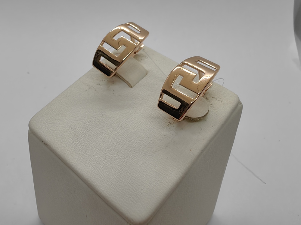 08-208404 СЕРЬГИ БЕЗ КАМНЯ (Au 585)