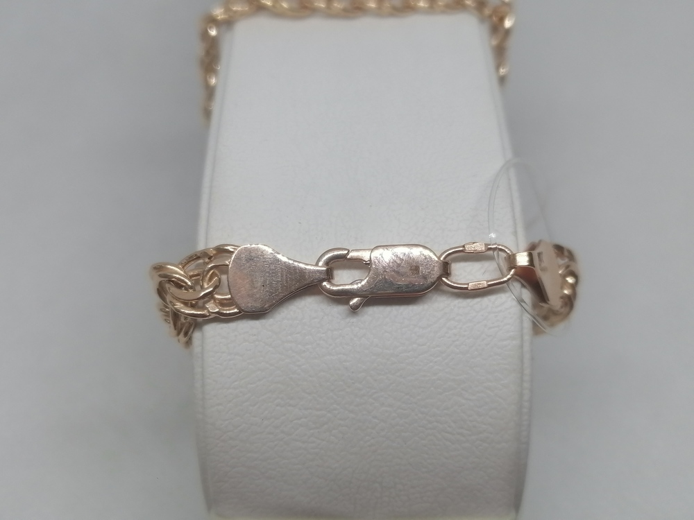 БРАСЛЕТ ПУСТОТЕЛЫЙ Бисмарк (Au 585)