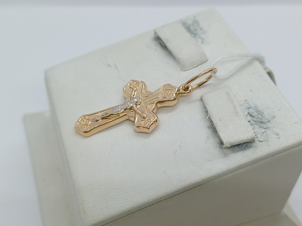 ПОДКБК585 ПОДВЕСКА КРЕСТ БЕЗ КАМНЯ (Au 585)