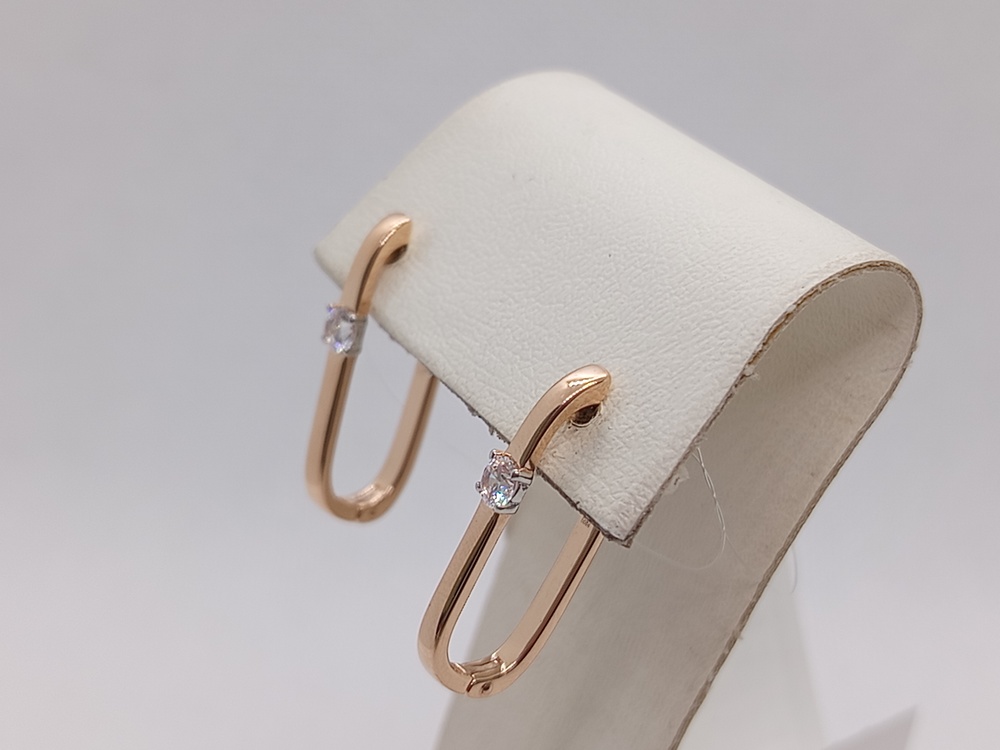 СЕРЬГИ С КАМНЕМ (Au 585)