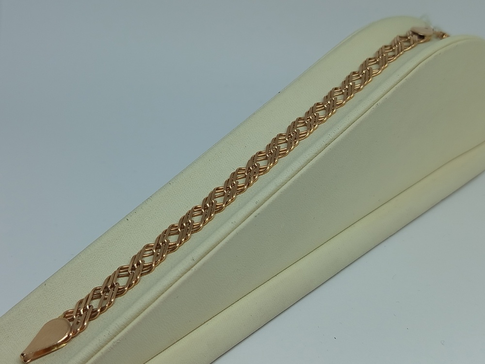 БРАСЛЕТ ПОЛНОВЕСНЫЙ Ромб тройной Au 585