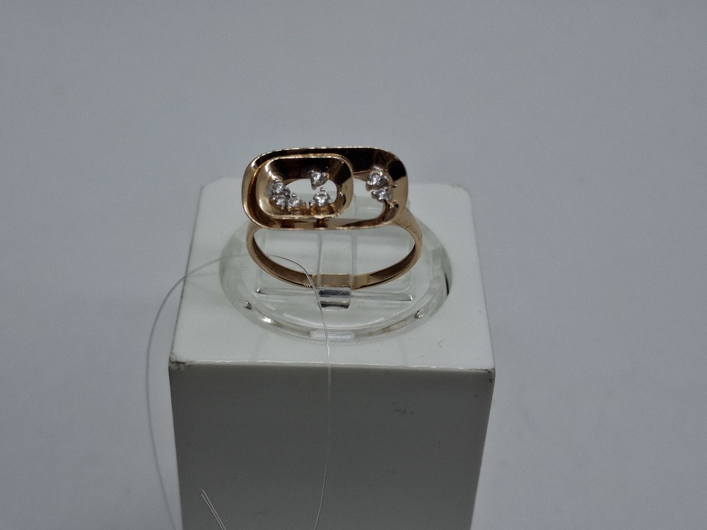 КОЛЬЦО С КАМНЯМИ (Au 585)