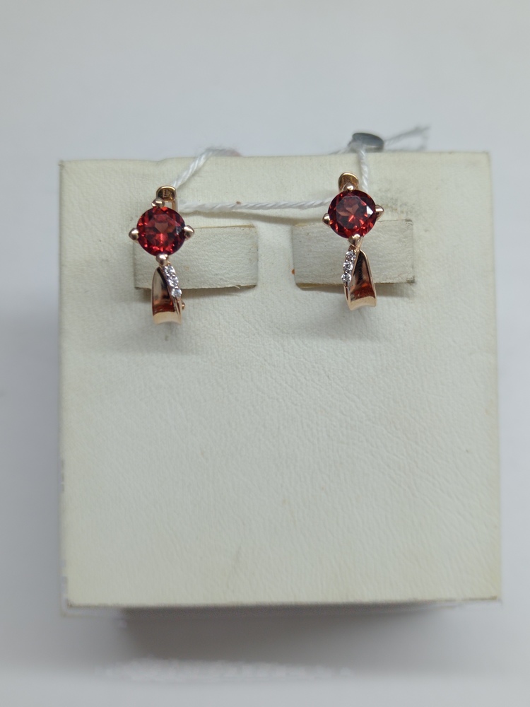 СКМИ585 СЕРЬГИ С КАМНЯМИ (Au 585)