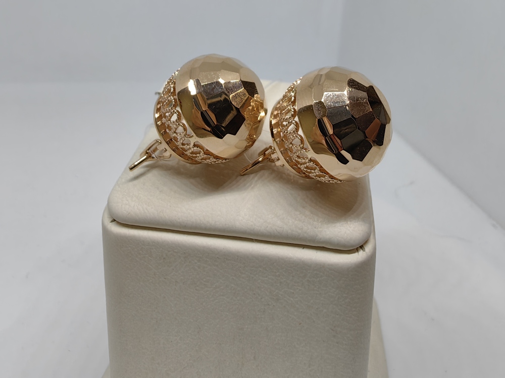 2007А-1 СЕРЬГИ ПЕТЕЛЬКА без камня (Au 585)