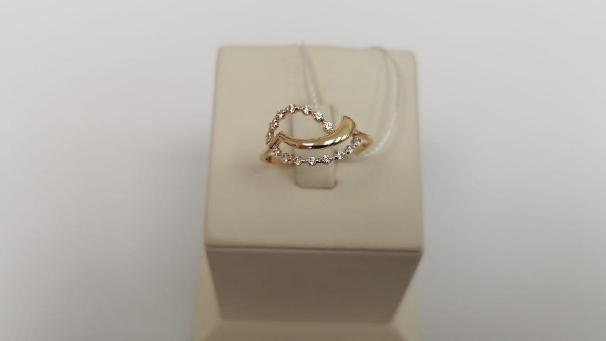 КОЛЬЦО С КАМНЯМИ (Au 585)