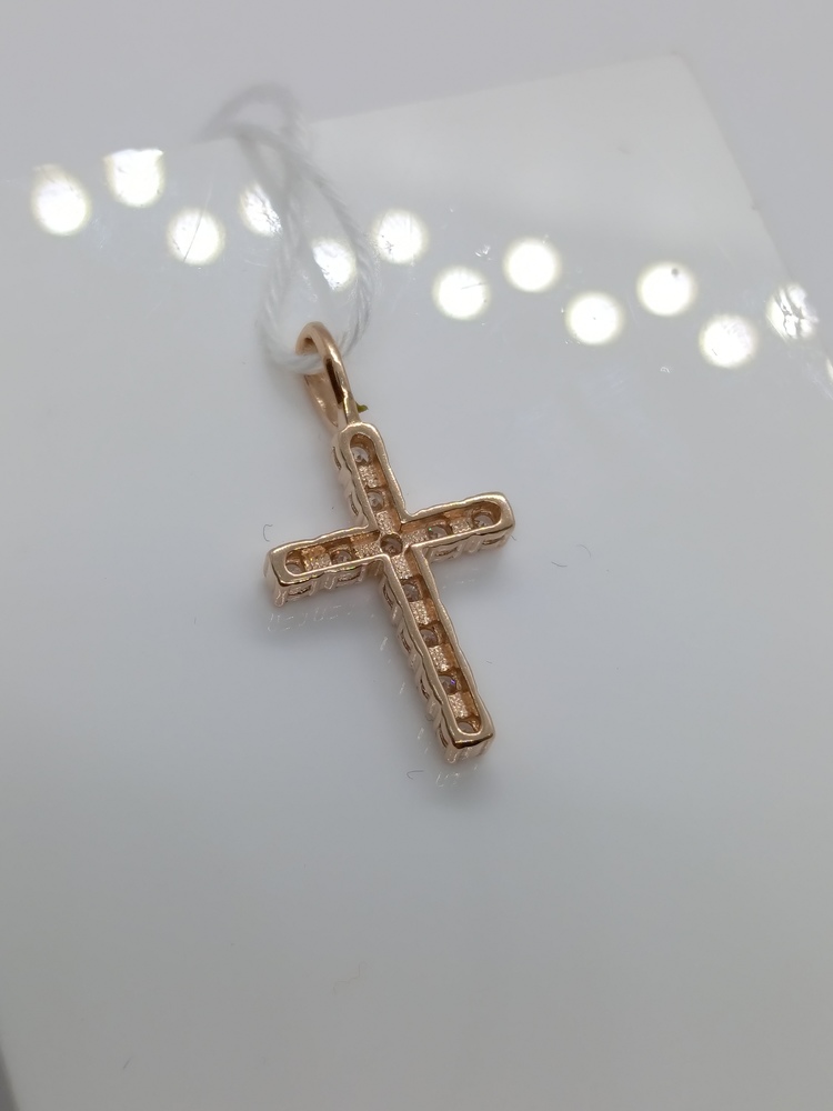 ПОДВЕСКА КРЕСТ С КАМНЯМИ (Au 585)