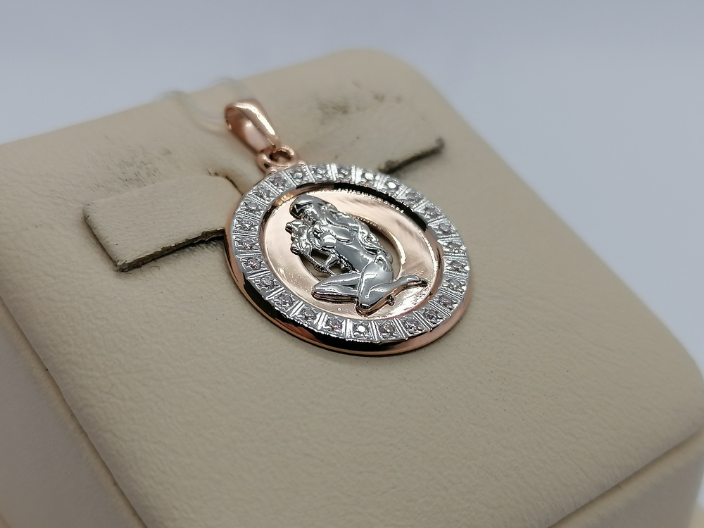 032496 ПОДВЕСКА ЗНАК ЗОДИАКА ДЕВА (Au 585)