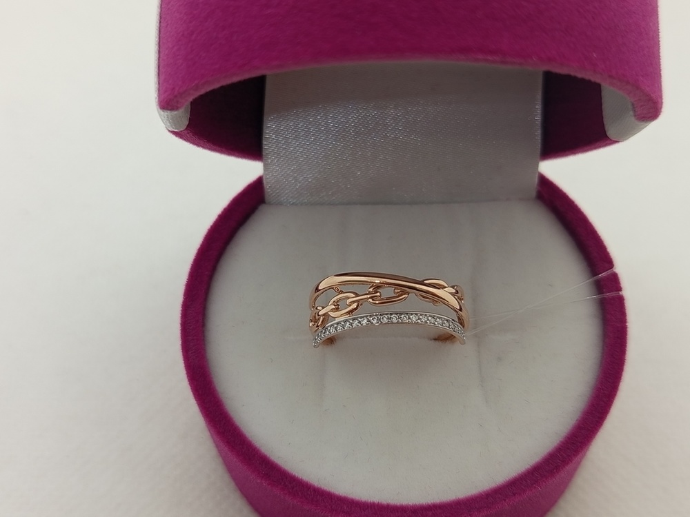 КОЛЬЦО С КАМНЯМИ (Au 585)