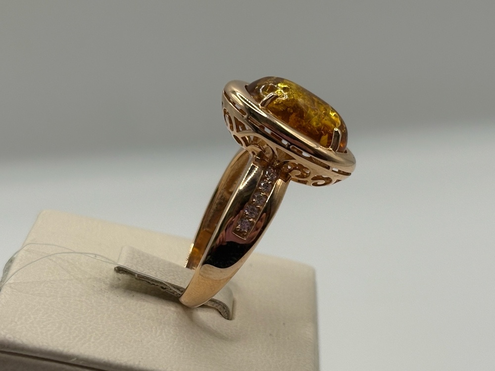 КОЛЬЦО ЯНТАРЬ (Au 585)