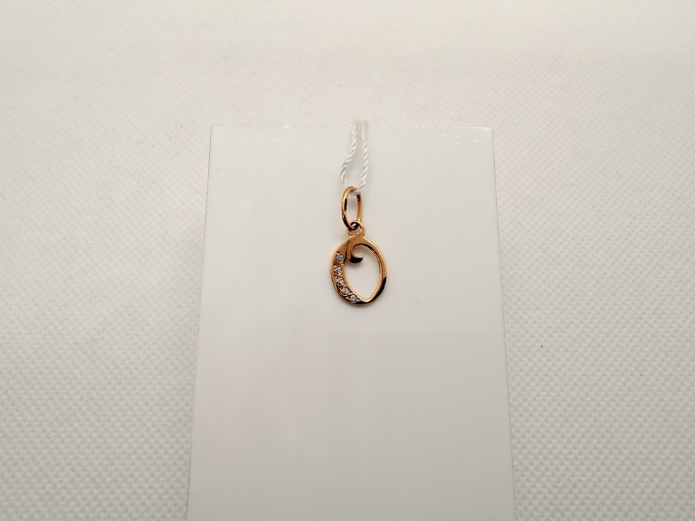 ПОДВЕСКА БУКВА О Au 585