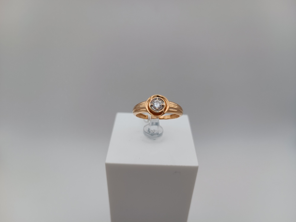 КОЛКМ585 КОЛЬЦО С КАМНЕМ (Au 585)