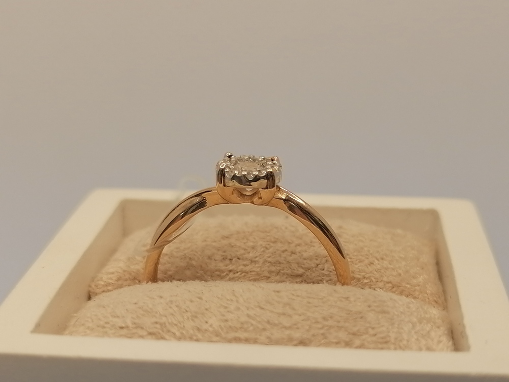 КОЛЬЦО С КАМНЯМИ (Au 585)