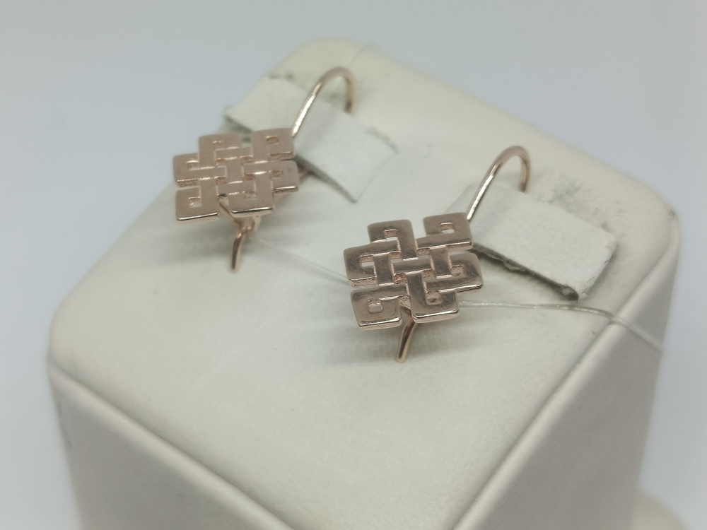 СЕРЬГИ ПЕТЕЛЬКА без камня (Au 585)