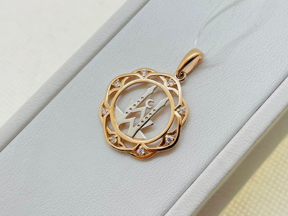 3363 ПОДВЕСКА МЕЧЕТЬ с камнями (Au 585)
