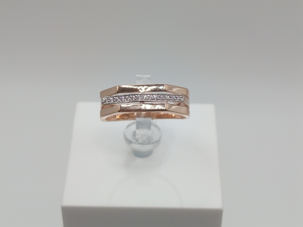 КОЛЬЦО С КАМНЯМИ (Au 585)