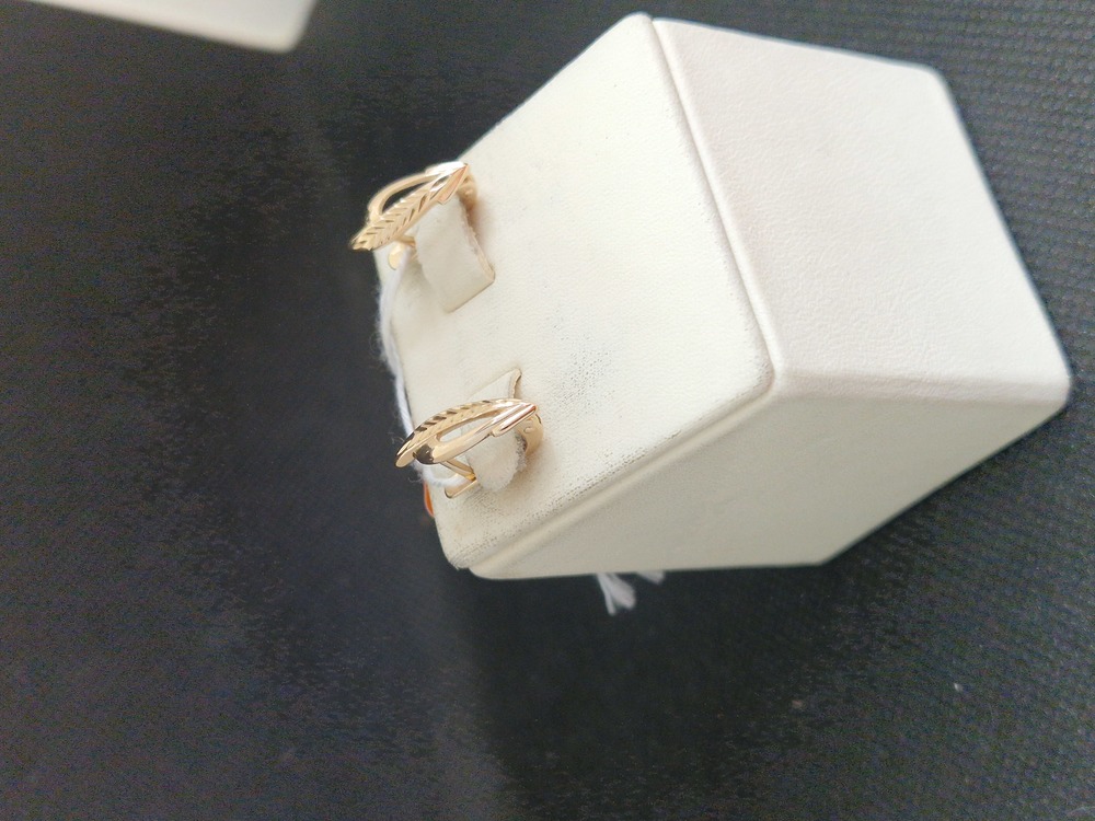 СБКМ585 СЕРЬГИ БЕЗ КАМНЯ (Au 585)