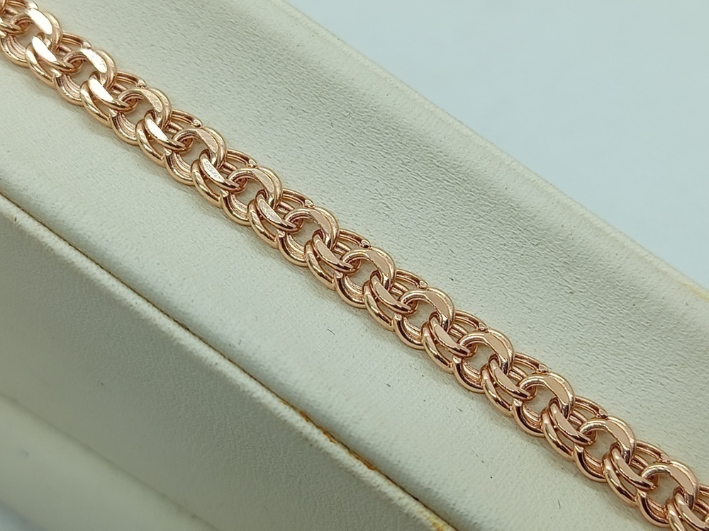 БРАСЛЕТ ПУСТОТЕЛЫЙ Бисмарк (Au 585)