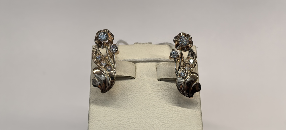 СКМИ585 СЕРЬГИ С КАМНЯМИ (Au 585)