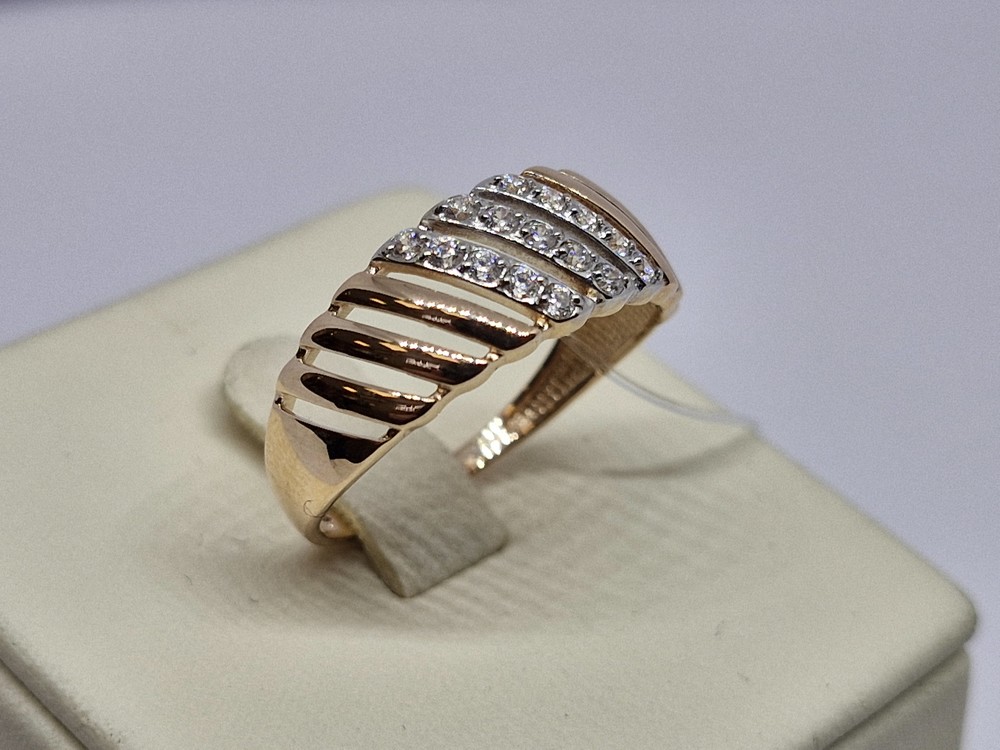 КОЛЬЦО С КАМНЯМИ (Au 585)