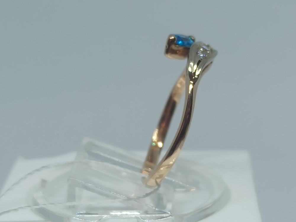 КОЛЬЦО С КАМНЯМИ (Au 585)