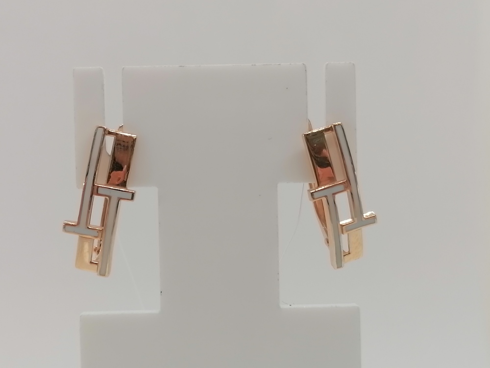 СЕРЬГИ ЭМАЛЬ (Au 585)