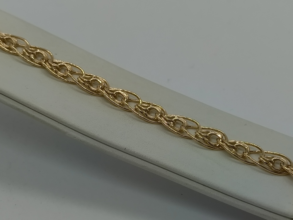 БРАСЛЕТ ПУСТОТЕЛЫЙ Нона-бисмарк (Au 585)