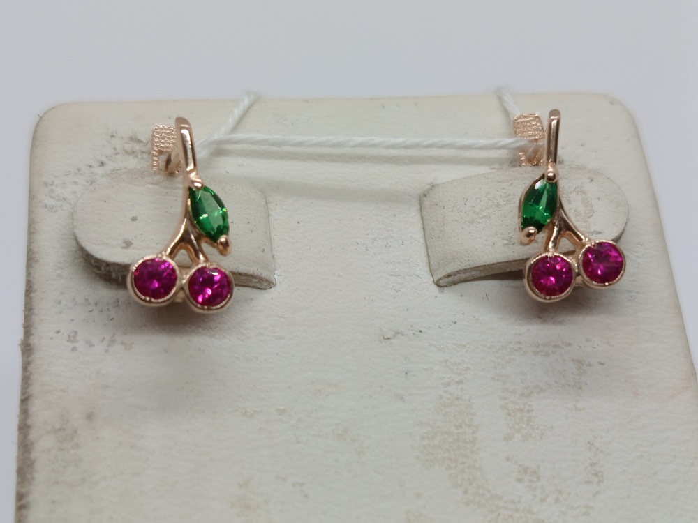 СЕРЬГИ С КАМНЯМИ (Au 585)