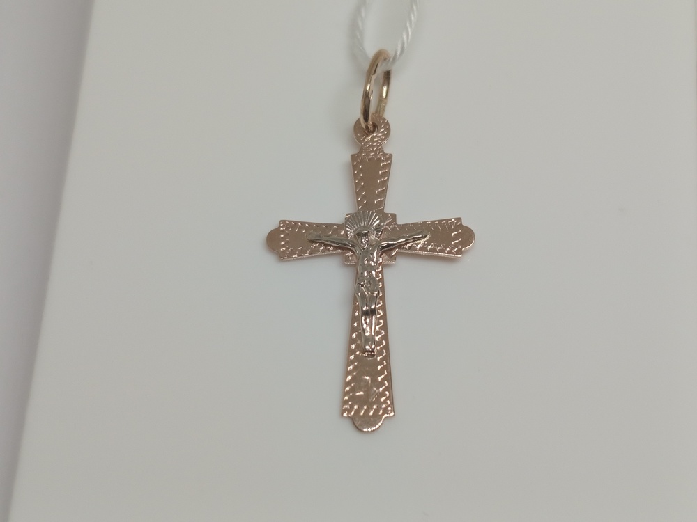 ПОДКБК585 ПОДВЕСКА КРЕСТ БЕЗ КАМНЯ (Au 585)