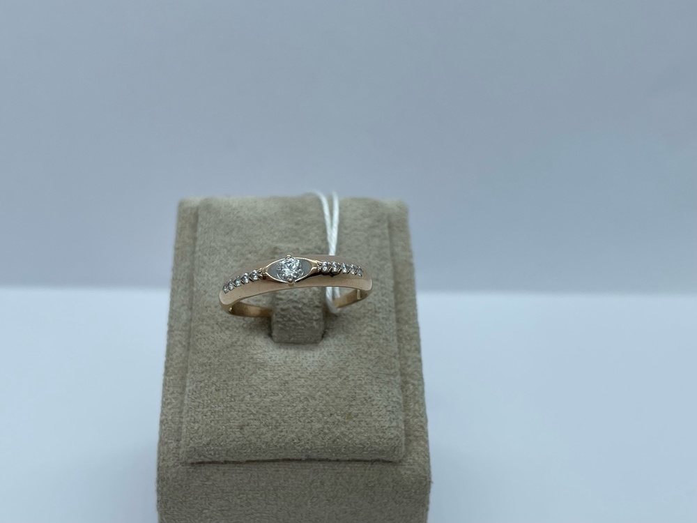 КОЛЬЦО С КАМНЯМИ (Au 585)