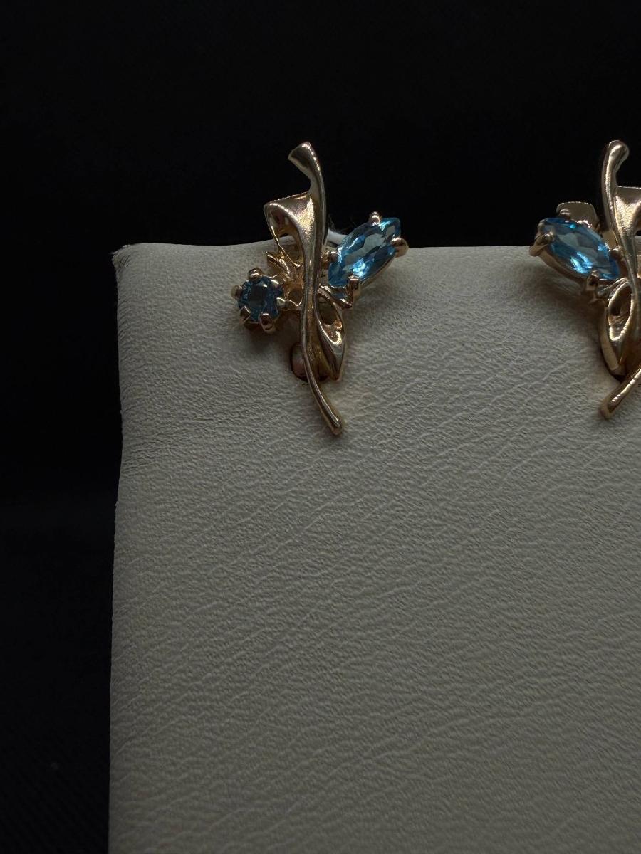 СКМИ585 СЕРЬГИ С КАМНЯМИ (Au 585)