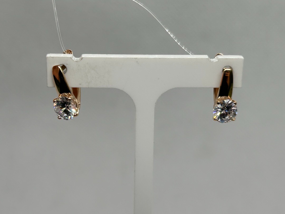 СЕРЬГИ С КАМНЕМ (Au 585)