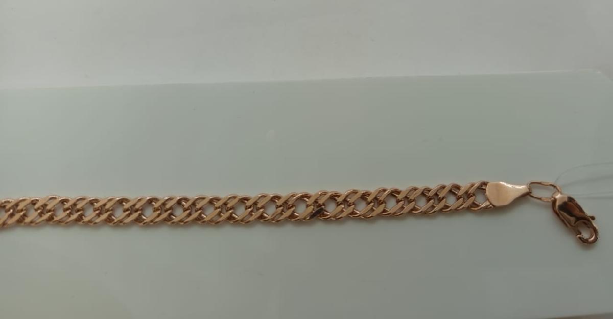 БРАСЛЕТ ПУСТОТЕЛЫЙ Ромб двойной (Au 585)