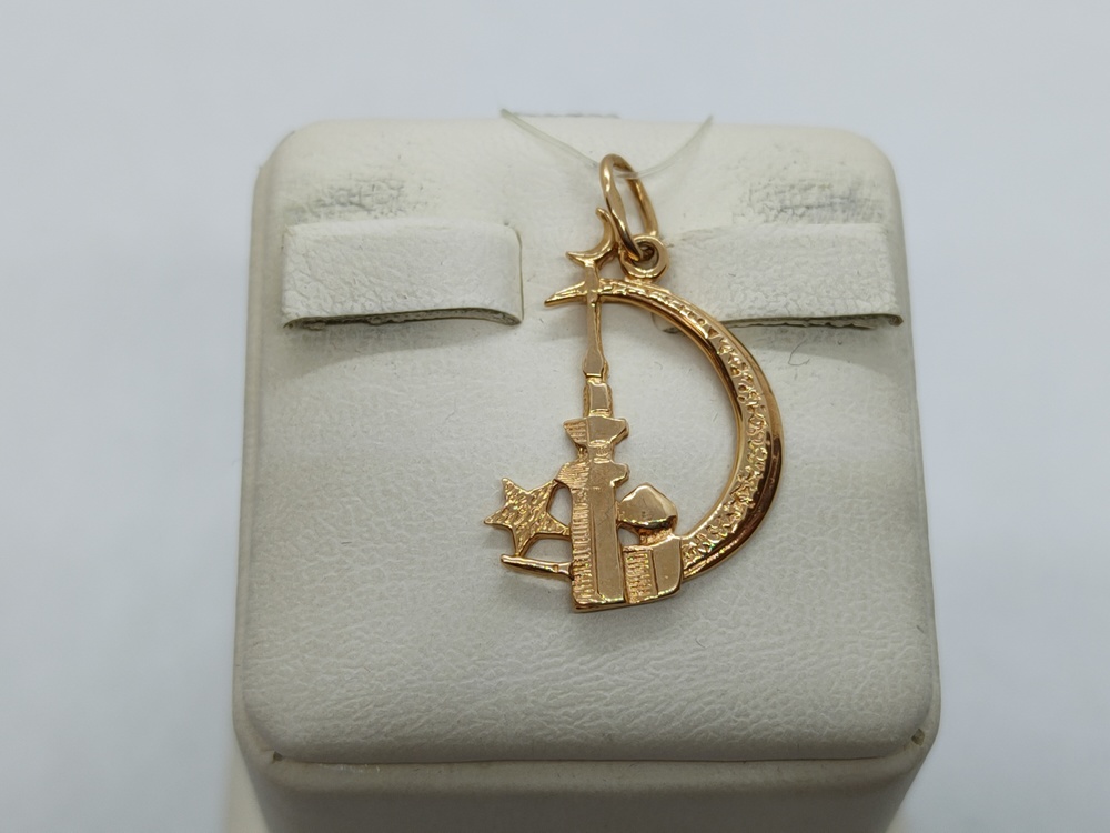 1864 ПОДВЕСКА ПОЛУМЕСЯЦ без камня (Au 585)