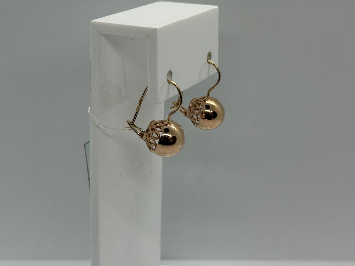 СЕРЬГИ ПЕТЕЛЬКА без камня (Au 585)