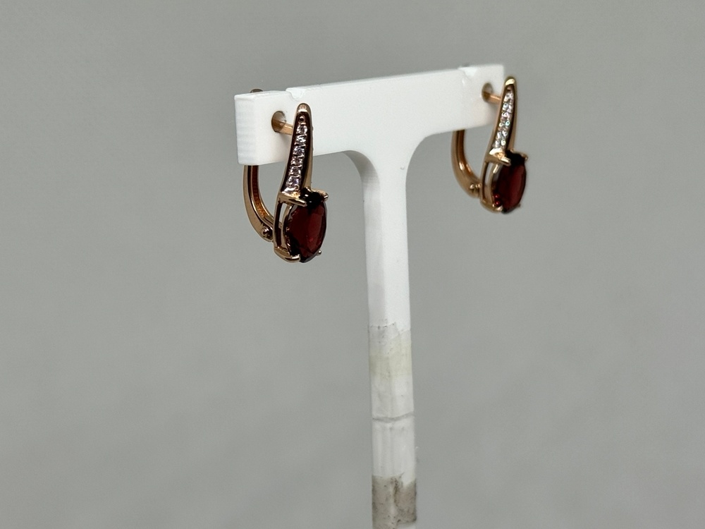 СКМИ585 СЕРЬГИ С КАМНЯМИ (Au 585)