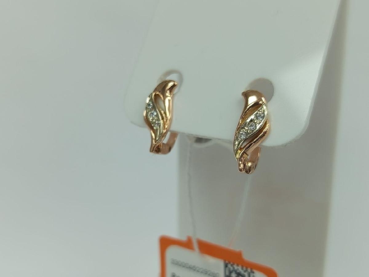 СКМИ585 СЕРЬГИ С КАМНЯМИ (Au 585)