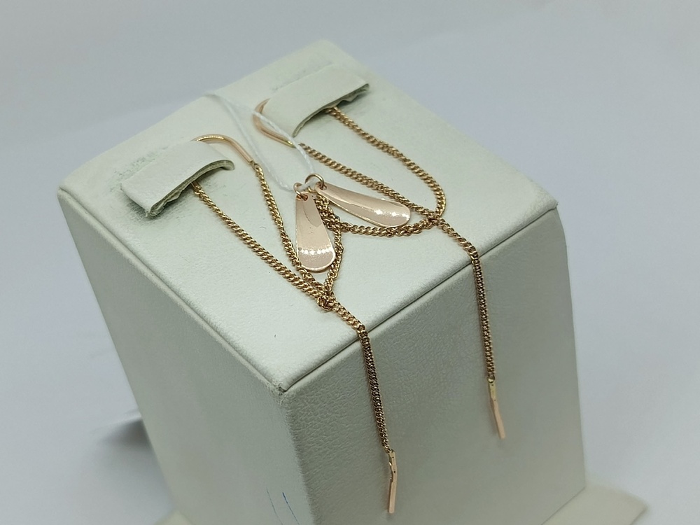 СЕРЬГИ ПРОДЕВКИ без камня (Au 585)