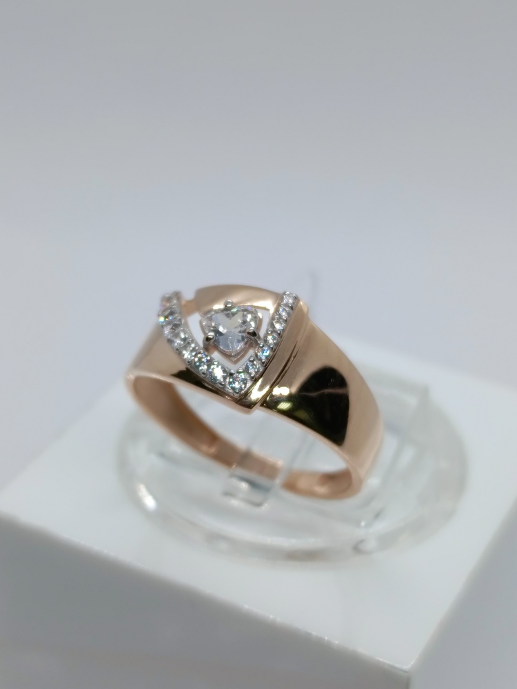 КОЛЬЦО С КАМНЯМИ (Au 585)