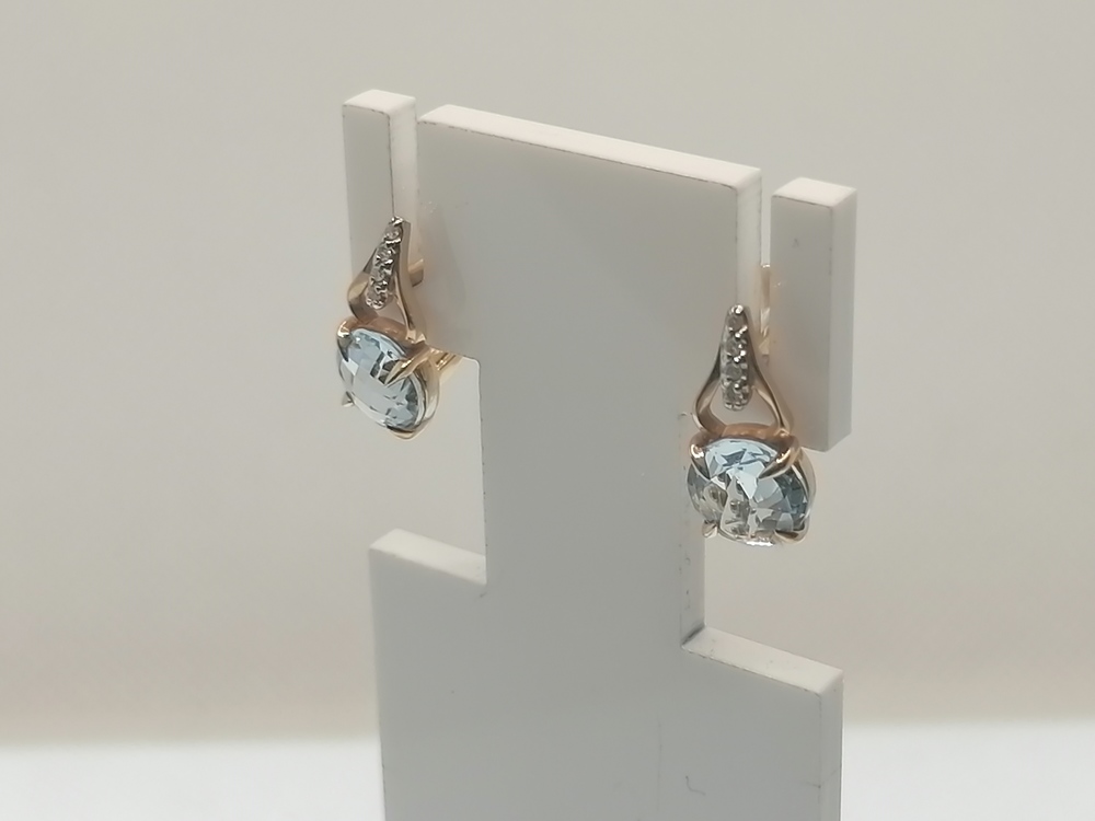 СЕРЬГИ С КАМНЯМИ (Au 585)