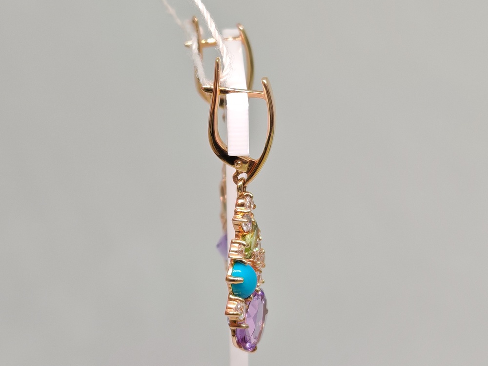 СЕРЬГИ С КАМНЯМИ (Au 585)