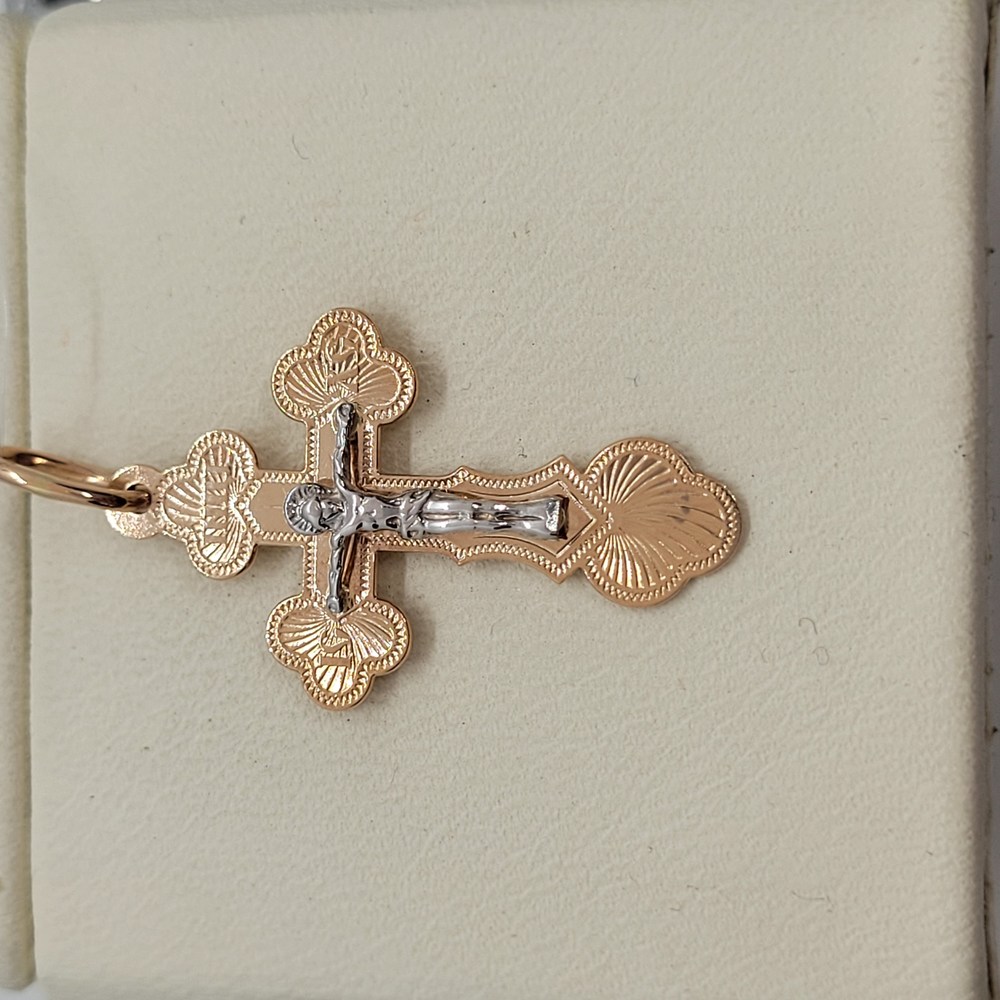 ПОДВЕСКА КРЕСТ без камня (Au 585)