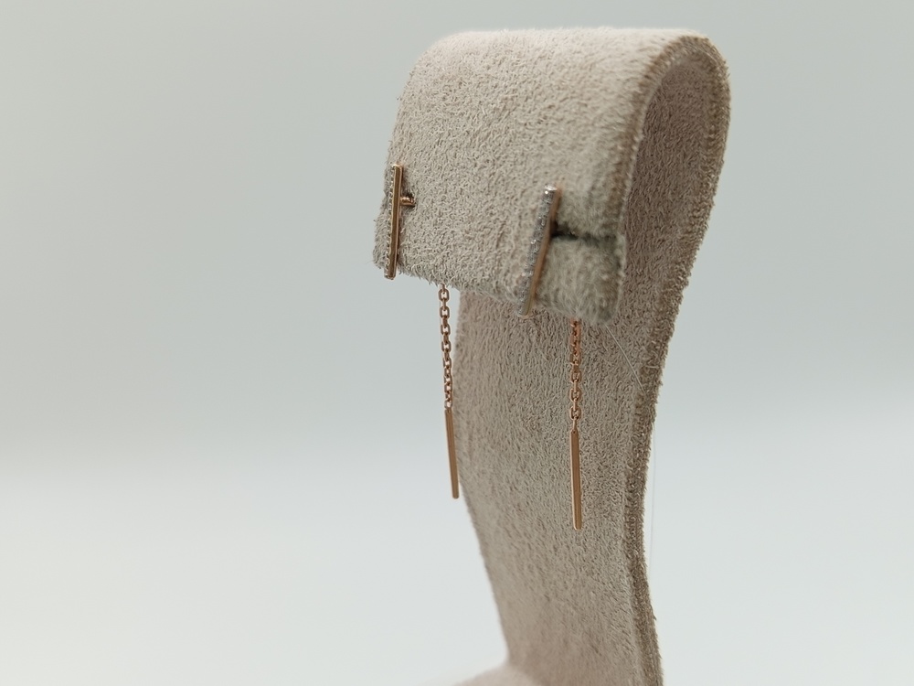 СЕРЬГИ ПРОДЕВКИ с камнями (Au 585)