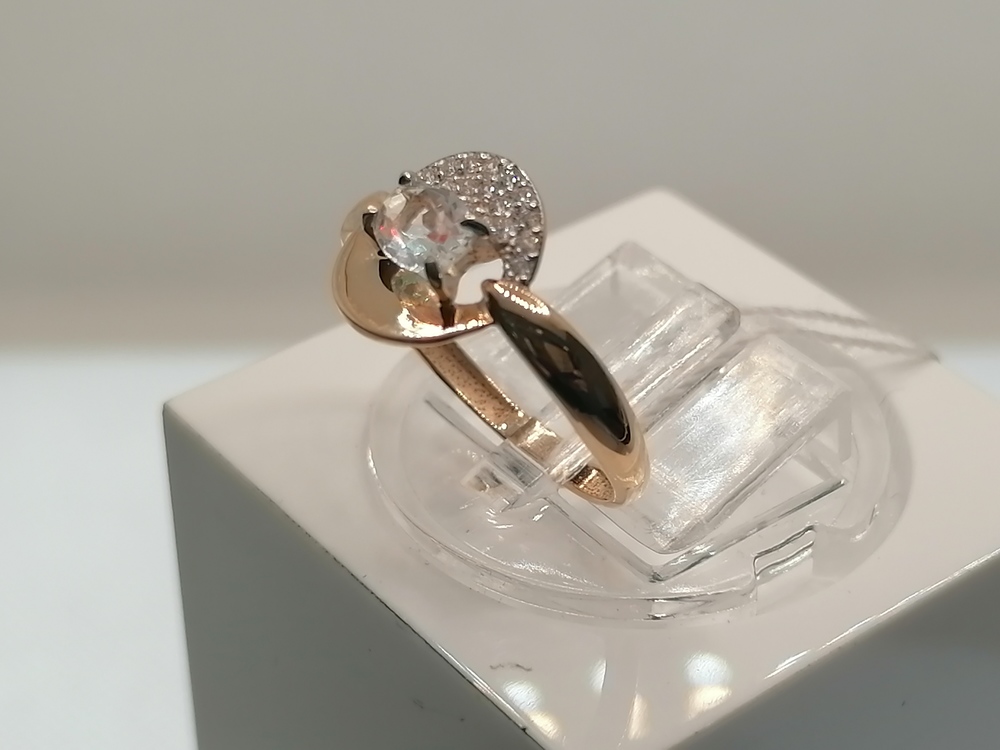 КОЛЬЦО С КАМНЯМИ (Au 585)